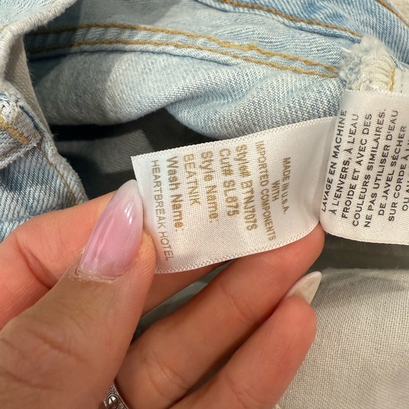 SLVRLAKE “beatnik” Light Blue Distressed Jeans 27 - Picture 4 of 5